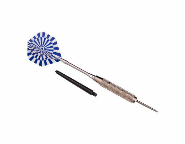 DART ARROW - 3 PIECES OF STEEL DART ARROWS - DARTS - INCL. DARTS SHAFTS AND STORAGE BOX - BLUE