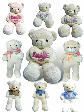 Cuddly bear Large - 75CM - soft cuddly toy - with Love cushion - Teddy bear