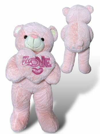 Cuddly bear Large - 75CM - soft cuddly toy - with Love cushion - Teddy bear