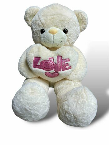 Cuddly bear Large - 75CM - soft cuddly toy - with Love cushion - Teddy bear