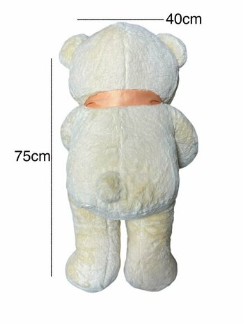 Ours en peluche - je t&#039;aime - 75CM - ours en peluche doux avec rose - ours en peluche