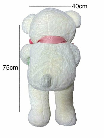 Teddyb&auml;r - i Love you - 75CM - weicher Kuschelb&auml;r mit Rose - Teddyb&auml;r