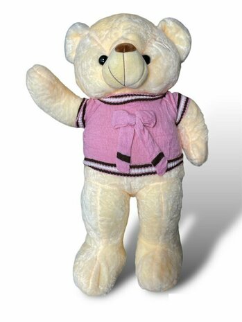 Knuffelbeer Teddybeer - 75CM - zacht knuffel beertje - met t-shirt