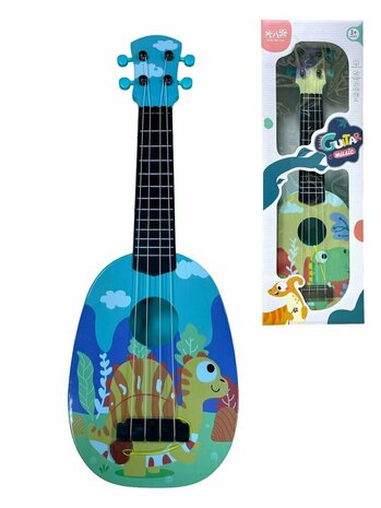 Dinosaurus gitaar - 4 snaren - 54CM - Music Guitar - kindergitaar