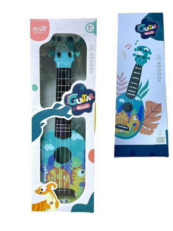 Dinosaurus gitaar - 4 snaren - 54CM - Music Guitar - kindergitaar