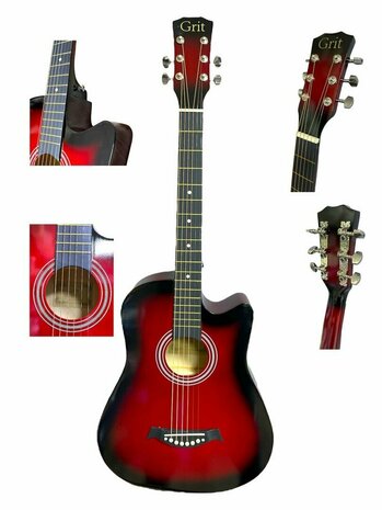 Western Gitaar - 6 snaren - Cutaway Akoestisch Guitar 38&quot;