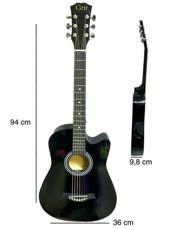 Western Gitaar - 6 snaren - Cutaway Akoestisch Guitar 38&quot;