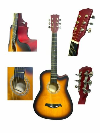 Western Gitaar - 6 snaren - Cutaway Akoestisch Guitar 38&quot;