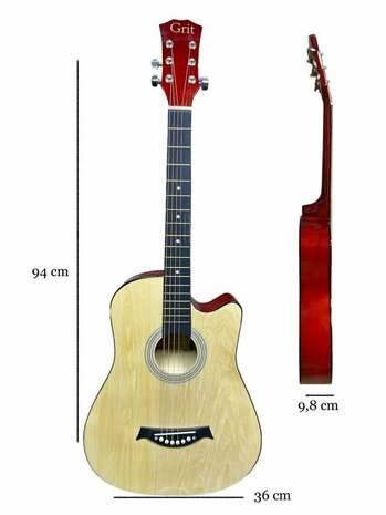 Western Gitaar - 6 snaren - Cutaway Akoestisch Guitar 38