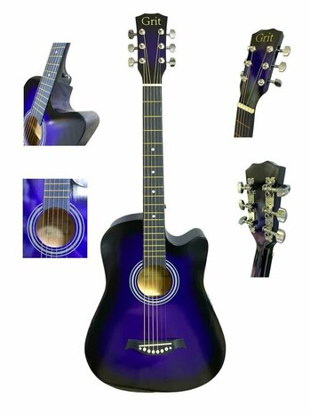 Western Gitaar - 6 snaren - Cutaway Akoestisch Guitar 38&quot;