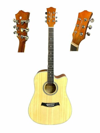 Akoestisch Gitaar - Adia Wood - 6 snaren - Cutaway Guitar 41&quot;