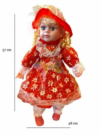 Cuddly toy doll - Cute and soft doll with sound - 57 CM