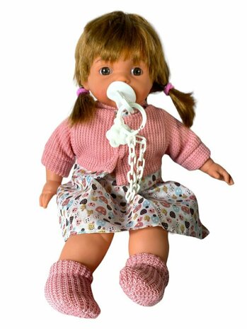 Baby doll Bonnie - stroller + accessories - cuddly baby doll - 12 baby sounds - 40CM