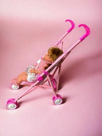 Baby doll Bonnie - stroller + accessories - cuddly baby doll - 12 baby sounds - 40CM