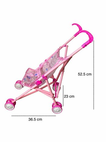 Poup&eacute;e b&eacute;b&eacute; Bonnie - poussette + accessoires - poup&eacute;e c&acirc;line - 12 sons de b&eacute;b&eacute; - 40CM