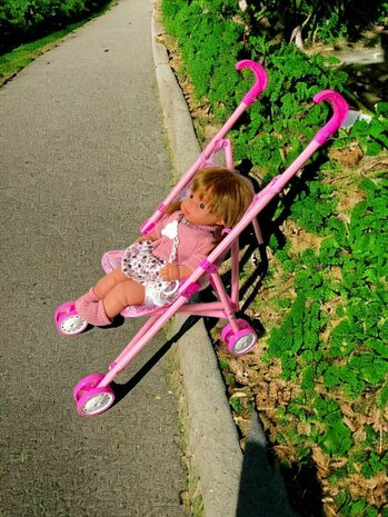 Babypuppe Bonnie &ndash; Kinderwagen + Zubeh&ouml;r &ndash; Kuschelige Babypuppe &ndash; 12 Babyger&auml;usche &ndash; 40CM