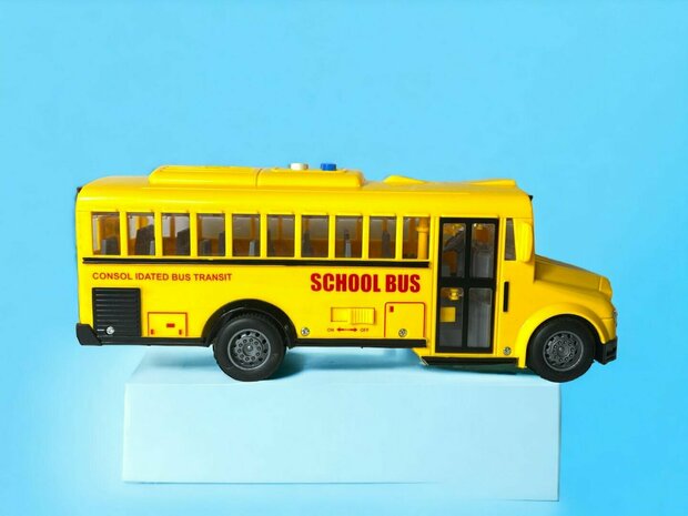 Bus scolaire avec lumi&egrave;re et son - 27,5 cm Jaune - 1:16 - bus jouet