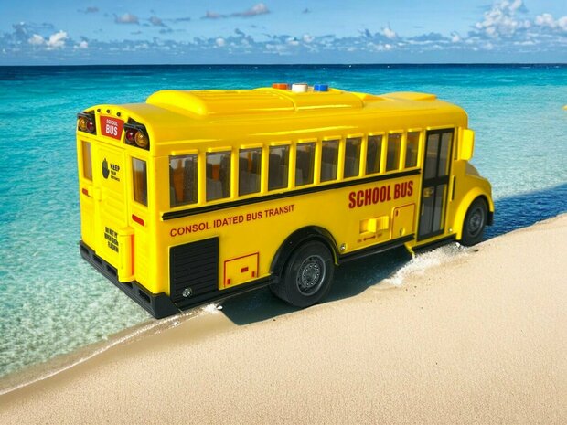 School bus with light and sound - 27.5 cm Yellow - 1:16 - toy bus