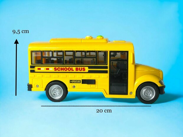 City School Bus - avec lumi&egrave;re et son 20 cm jaune - fourgon jouet