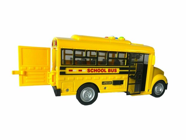 City School Bus - avec lumi&egrave;re et son 20 cm jaune - fourgon jouet