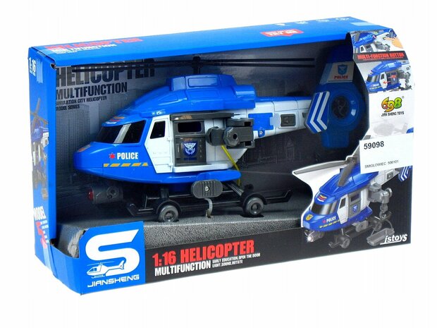 Polizei-Rettungshubschrauber - Spielzeughubschrauber - mit Licht und Ton