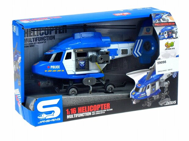 Police Rescue Helicopter - helicopter toy - with light and sound