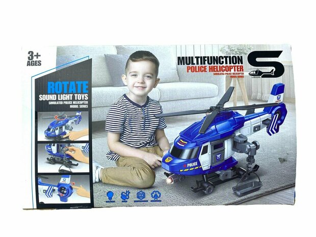 Police Rescue Helicopter - helicopter toy - with light and sound