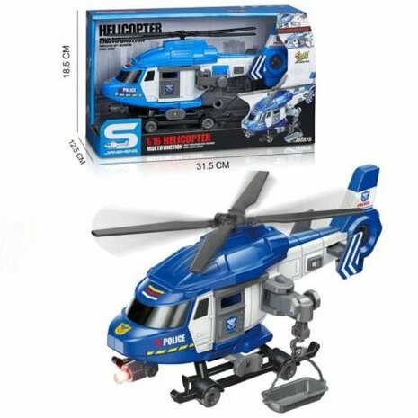 Police Rescue Helicopter - helicopter toy - with light and sound