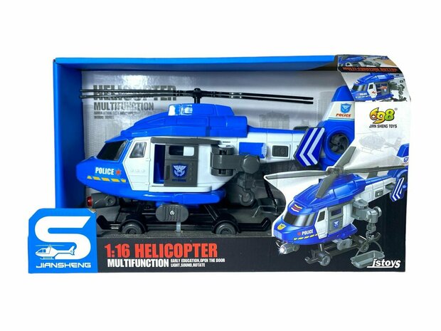 Police Rescue Helicopter - helicopter toy - with light and sound