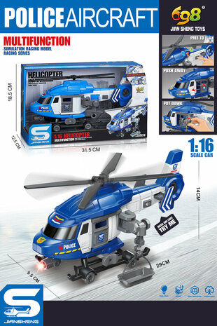 Police Rescue Helicopter - helicopter toy - with light and sound