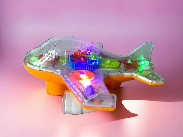 Super Aircraft Gear &ndash; Spielzeugflugzeug &ndash; Lichter und Ger&auml;usche, 20 cm