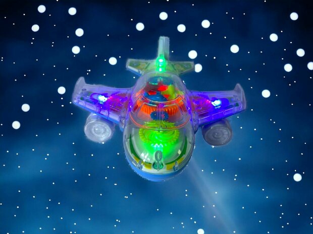 Super Aircraft Gear &ndash; Spielzeugflugzeug &ndash; Lichter und Ger&auml;usche, 20 cm