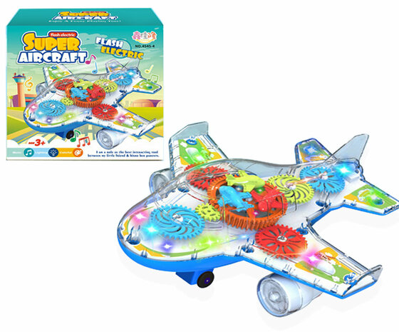 Super Aircraft Gear &ndash; Spielzeugflugzeug &ndash; Lichter und Ger&auml;usche, 20 cm