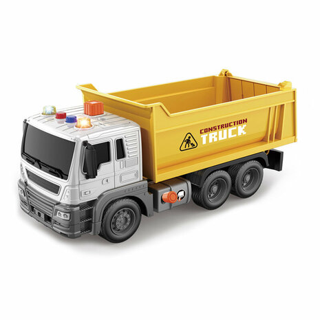 Dump Truck - camion avec plateforme de chargement - avec son et lumi&egrave;re - dumper 24,5CM