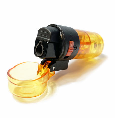 Briquet temp&ecirc;te en caoutchouc rechargeable &agrave; gaz Jet Flame transparent - 5 pi&egrave;ces.