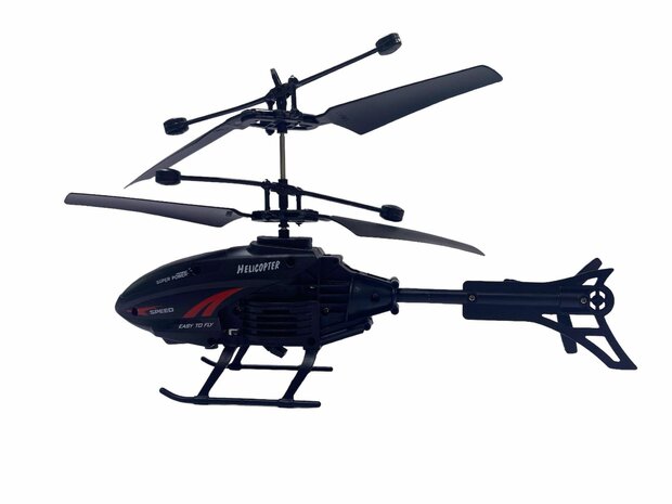 RC helicopter - controllable with hand and remote control