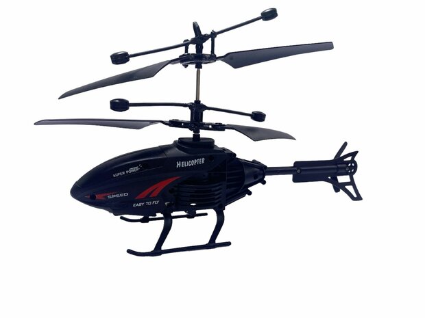 RC helicopter - controllable with hand and remote control