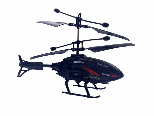 RC helicopter - controllable with hand and remote control