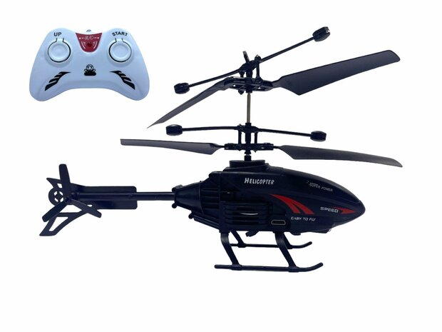 RC helicopter - controllable with hand and remote control