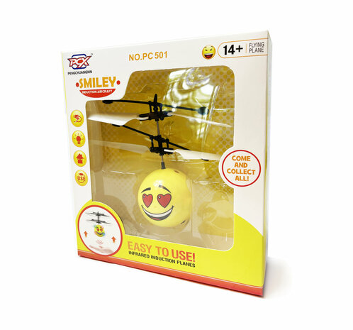 Flying Ball - Zwevende Bal - Met Led Infraroodsensor - Hand Bestuurbare Emoji Bal