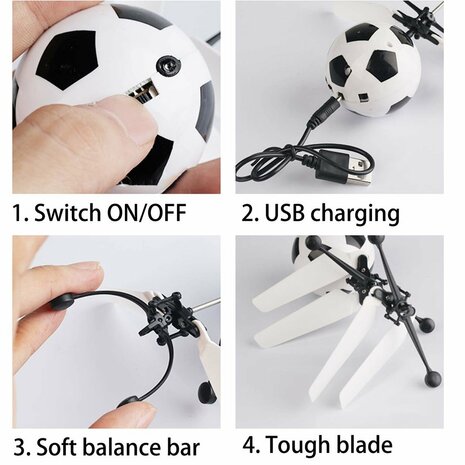 Flying Ball Soccer - Zwevende Voetbal - Hand Bestuurbare Vliegende Bal - Hover Sphere - Oplaadbaar