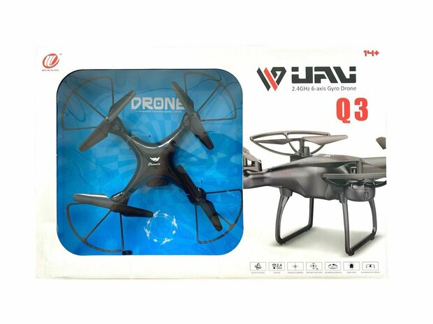 Drone voor kinderen - oplaadbaar - quadcopter voor beginners - X15 Q3 W