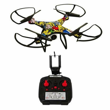 Quadrocopter mit Live-Kamera &ndash; Graffiti &ndash; WLAN &ndash; App-Steuerung &ndash; 2,4 GHz &ndash; Schwebefunktion &ndash; Drohne