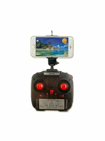 Drone avec cam&eacute;ra en direct - Wifi - contr&ocirc;le par application - 2,4GHZ - Fonction Hover - Rouge