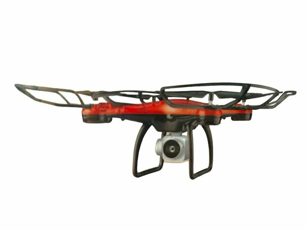 Drone avec cam&eacute;ra en direct - Wifi - contr&ocirc;le par application - 2,4GHZ - Fonction Hover - Rouge