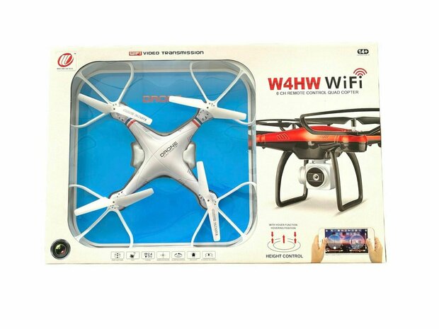 Drone with live camera - Wifi - app control - 2.4GHZ - Hover function - White