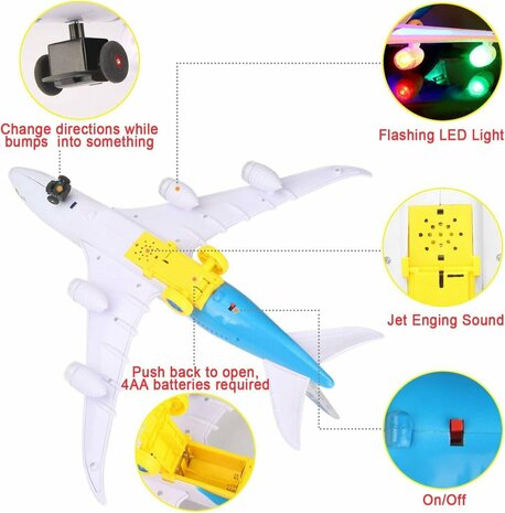 speelgoed airbus a380 Space Shuttle  vliegtuig 44CM