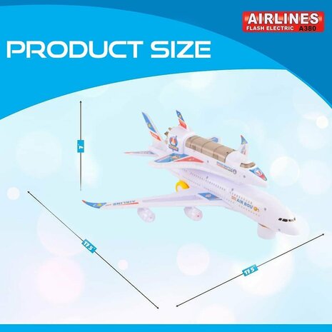 speelgoed airbus a380 Space Shuttle  vliegtuig 44CM