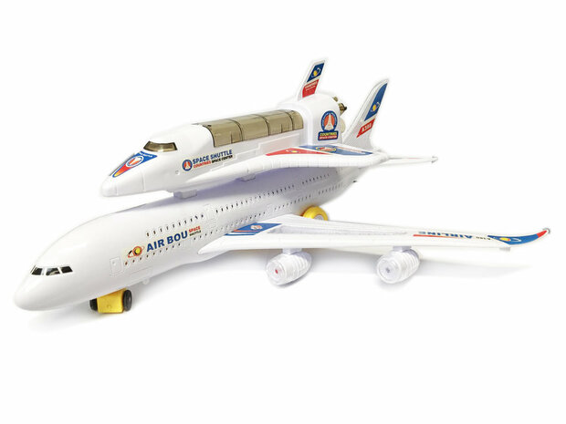 speelgoed airbus a380 Space Shuttle  vliegtuig 44CM