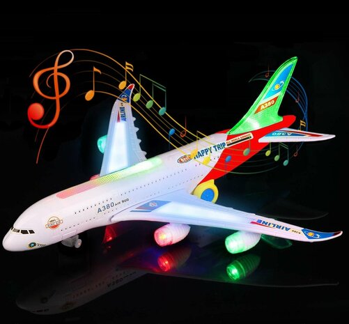 Airbus Spielzeugflugzeug A380 mit Licht und Sound 44cm